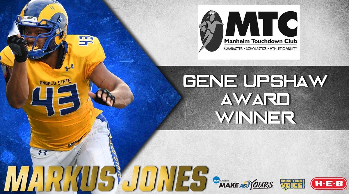 Markus Jones wins the 2018 Gene Upshaw Award for DII football best lineman.
